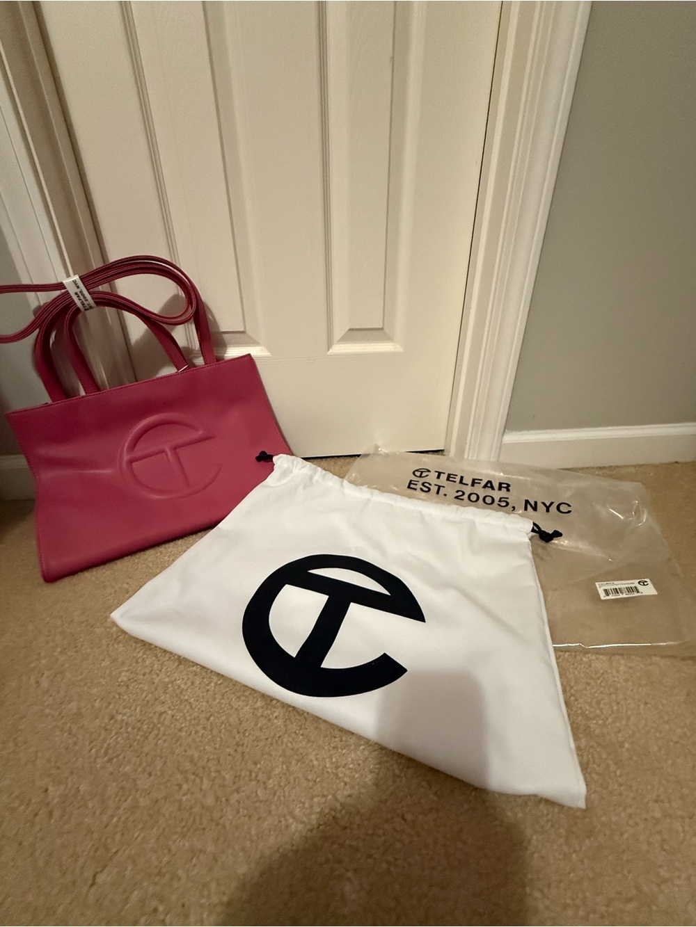 Telfar Corned Beef Shopping Tote with Embossed Logo